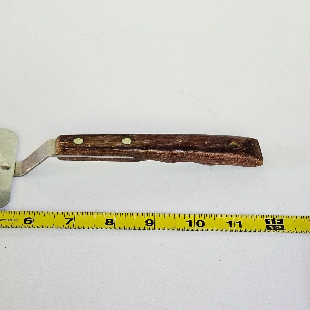 Vintage Prestige Spatula Stainless Steel Wood Handle Made in England Farmhouse